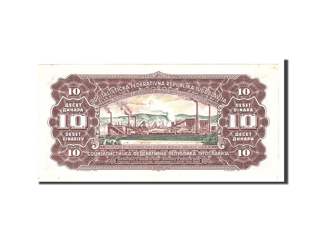 Yugoslavia, 10 Dinara, 1965, KM:78a, 1965-08-01, EF(40-45)
