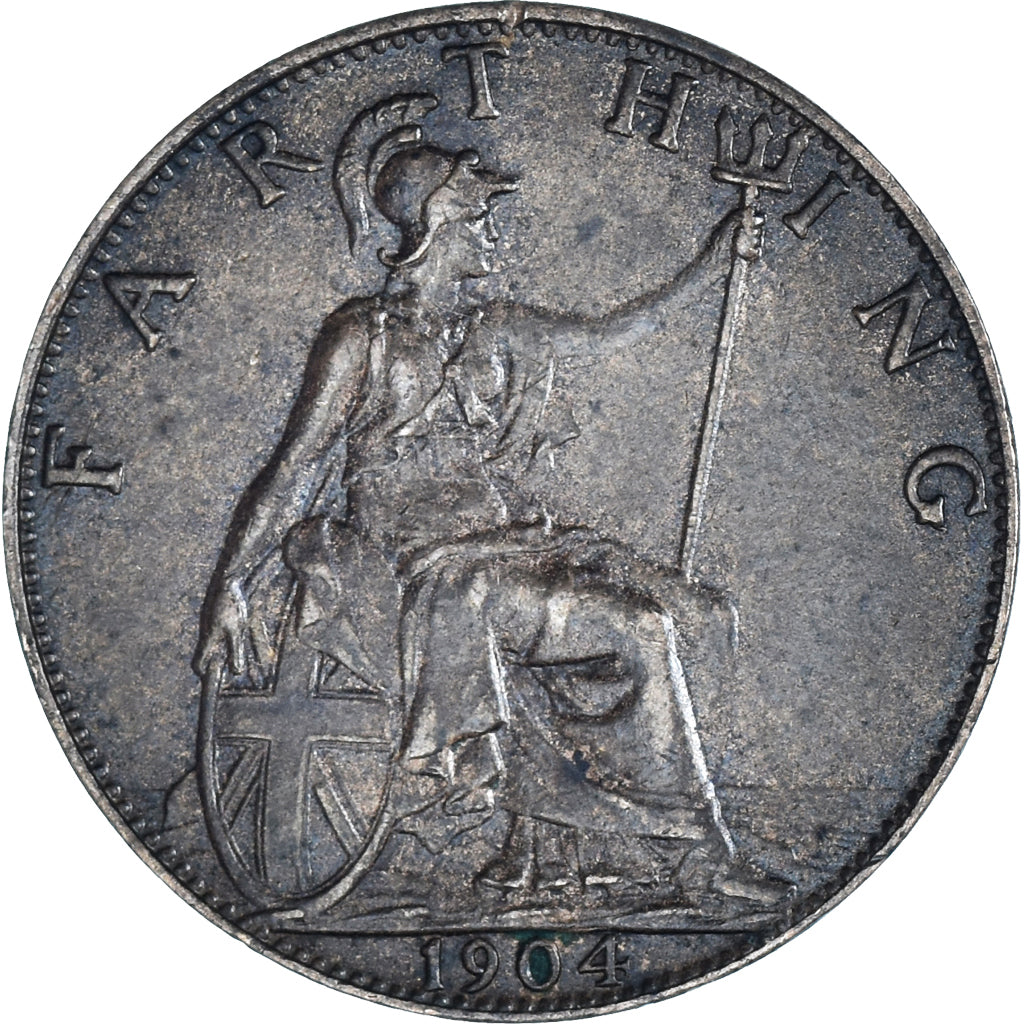 Moneta, Gran Bretagna, Edward VII, Farthing, 1904, BB+, Bronzo, KM:792