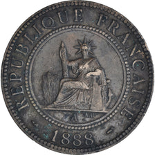 Monnaie, Indochine française, Cent, 1888, Paris, TTB, Bronze, KM:1, Lecompte:40