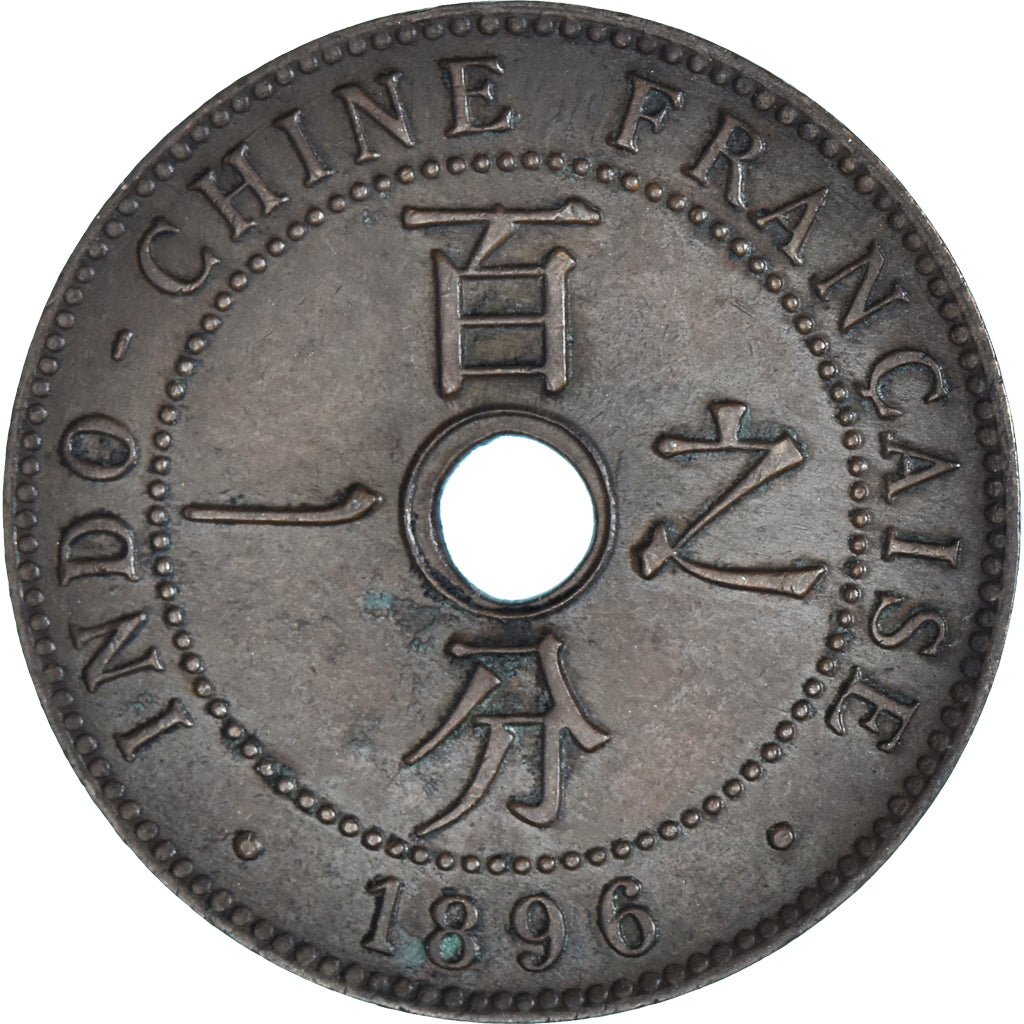 Monnaie, Indochine française, Cent, 1896, TTB+, Bronze, KM:8