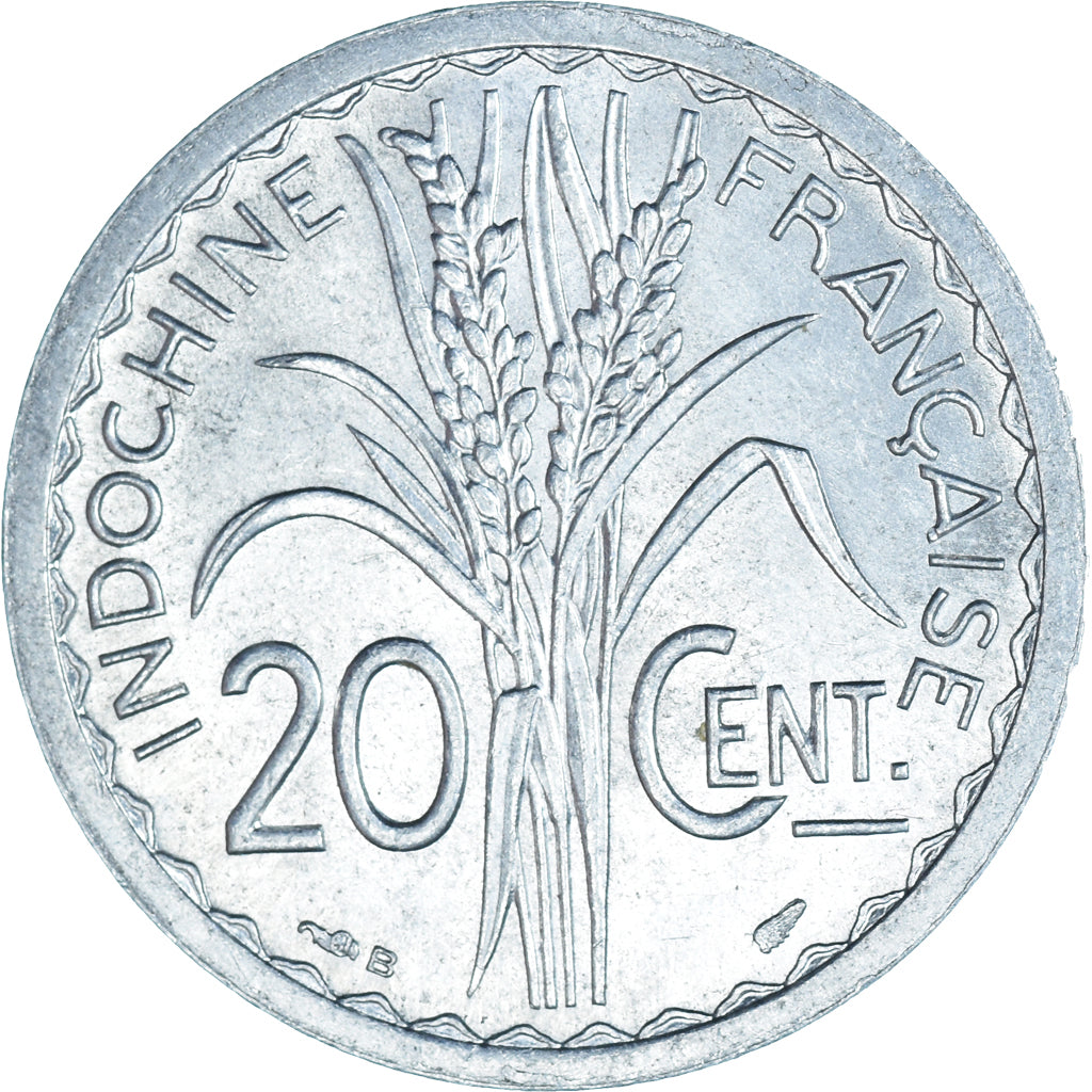 Coin, FRENCH INDO-CHINA, 20 Cents, 1945, Beaumont - Le Roger, VF(30-35)
