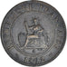 Munten, FRANS INDO-CHINA, Cent, 1892, Paris, FR+, Bronzen, KM:1, Lecompte:43