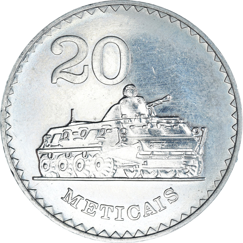 Coin, Mozambique, 20 Meticais, 1980, EF(40-45), Copper-nickel, KM:103