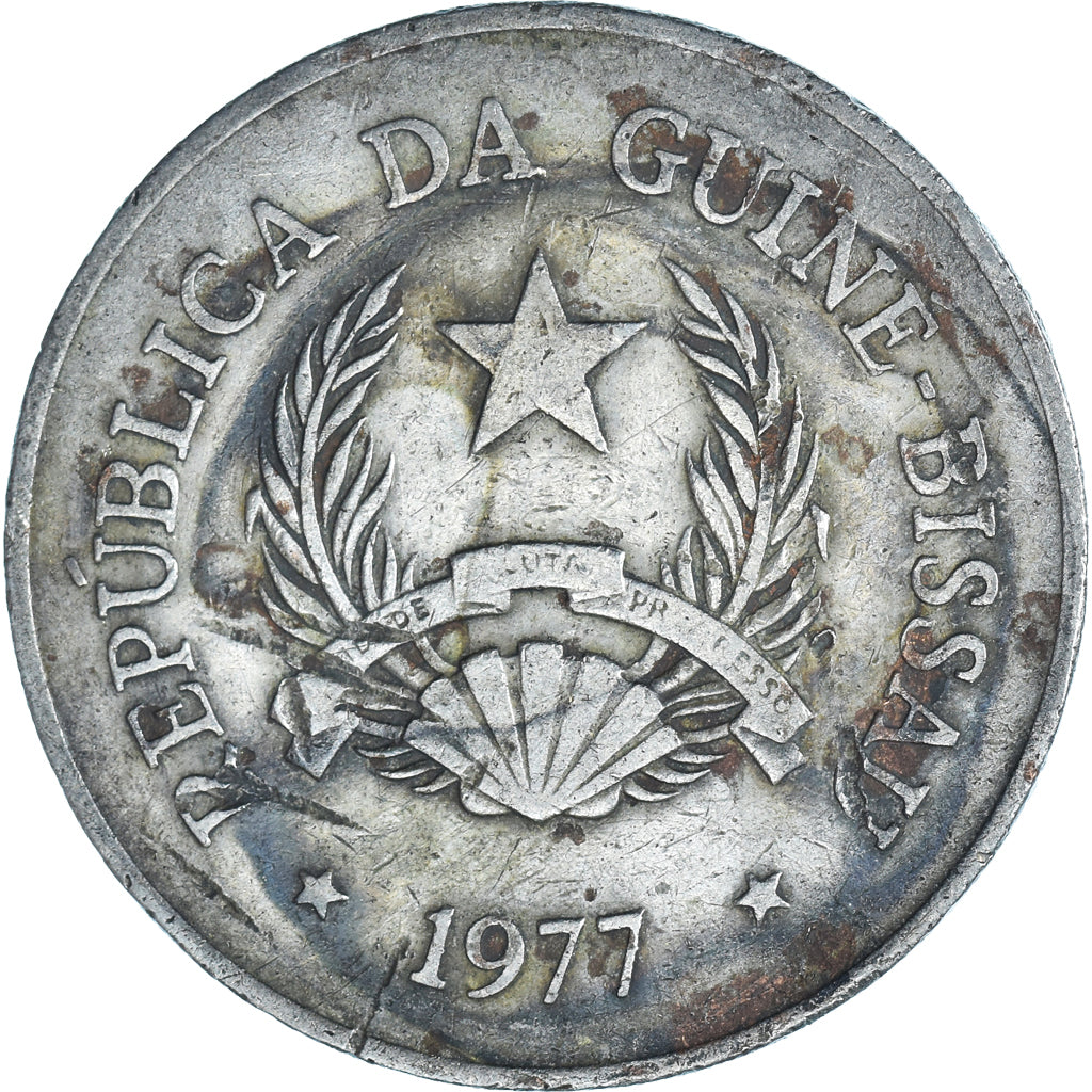 Münze, Guinea-Bissau, 20 Pesos, 1977, S, Kupfer-Nickel, KM:21