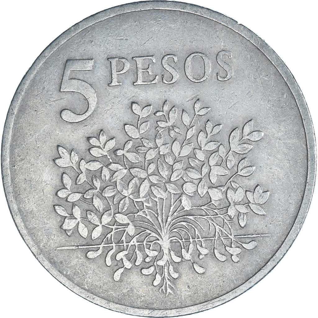 Münze, Guinea-Bissau, 5 Pesos, 1977, S, Kupfer-Nickel, KM:20
