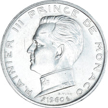 Coin, Monaco, Rainier III, 5 Francs, 1960, EF(40-45), Silver, KM:141