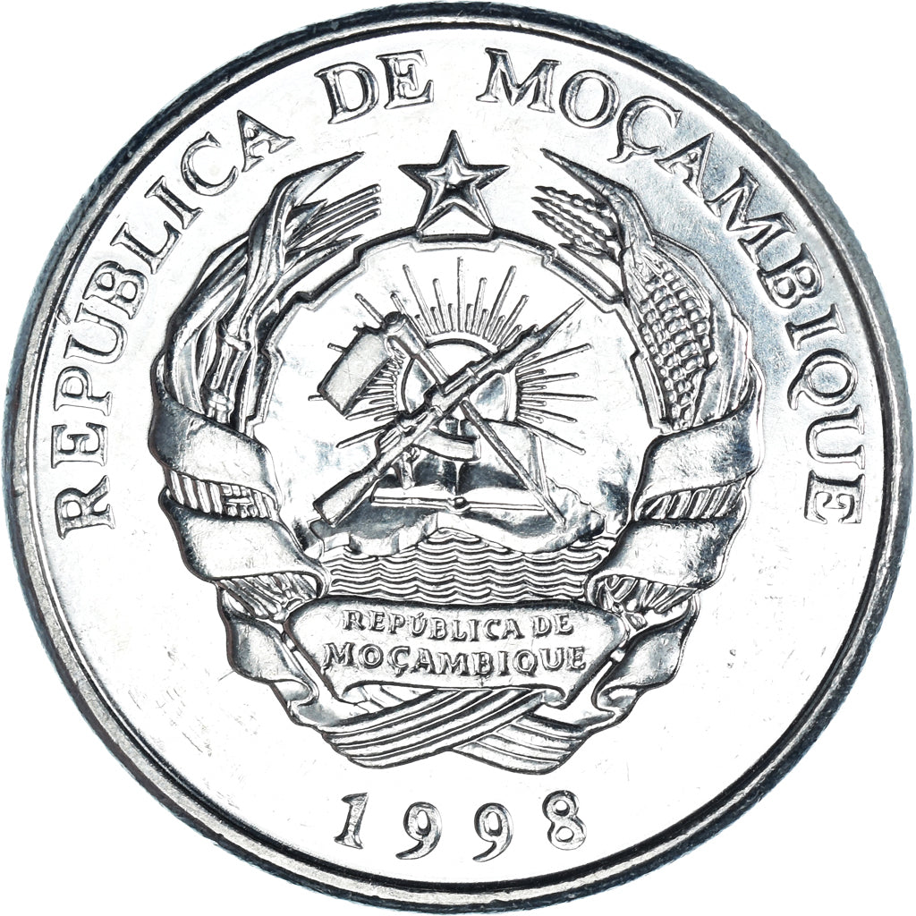 Munten, Mozambique, 5000 Meticais, 1998, Royal Mint, ZF, Nickel Clad Steel