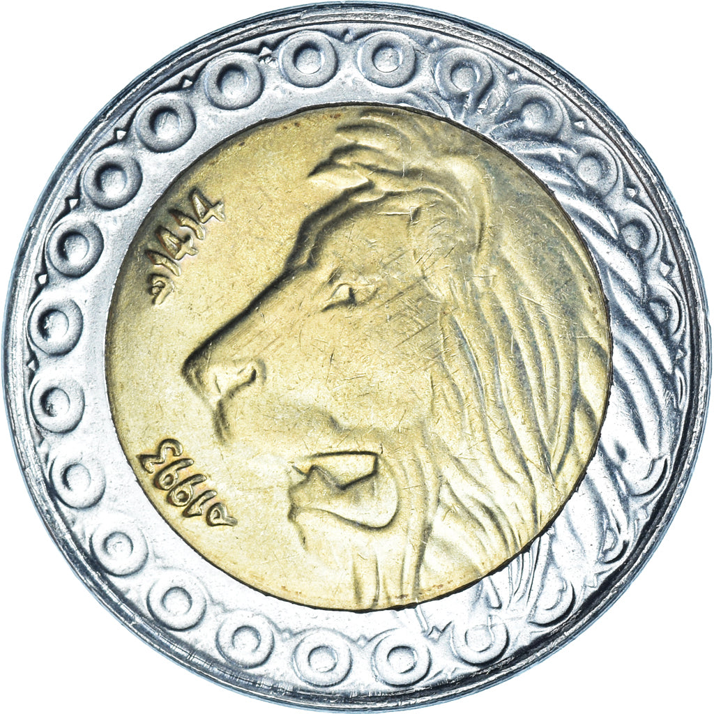 Coin, Algeria, 20 Dinars, 1993, Algiers, AU(55-58), Bi-Metallic, KM:125
