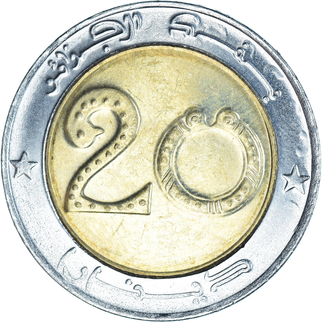 Coin, Algeria, 20 Dinars, 1992, Algiers, EF(40-45), Bi-Metallic, KM:125
