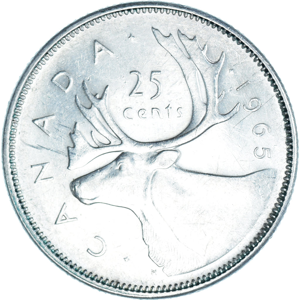 Monnaie, Canada, Elizabeth II, 25 Cents, 1965, Royal Canadian Mint, Ottawa, TTB