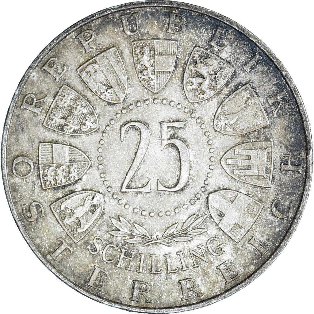 Coin, Austria, 25 Schilling, 1956, Vienne, EF(40-45), Silver, KM:2881