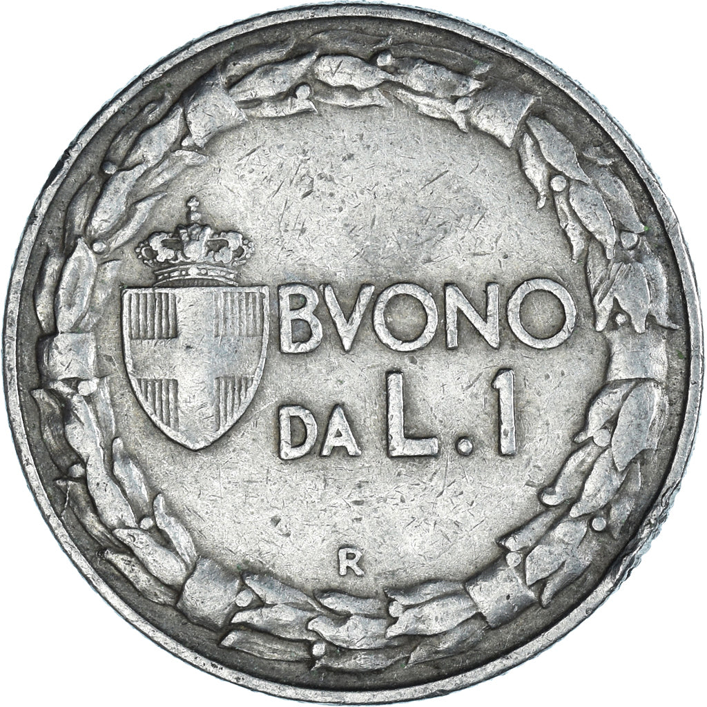 Moneta, Włochy, Vittorio Emanuele III, Lira, 1922, Rome, F(12-15), Nikiel