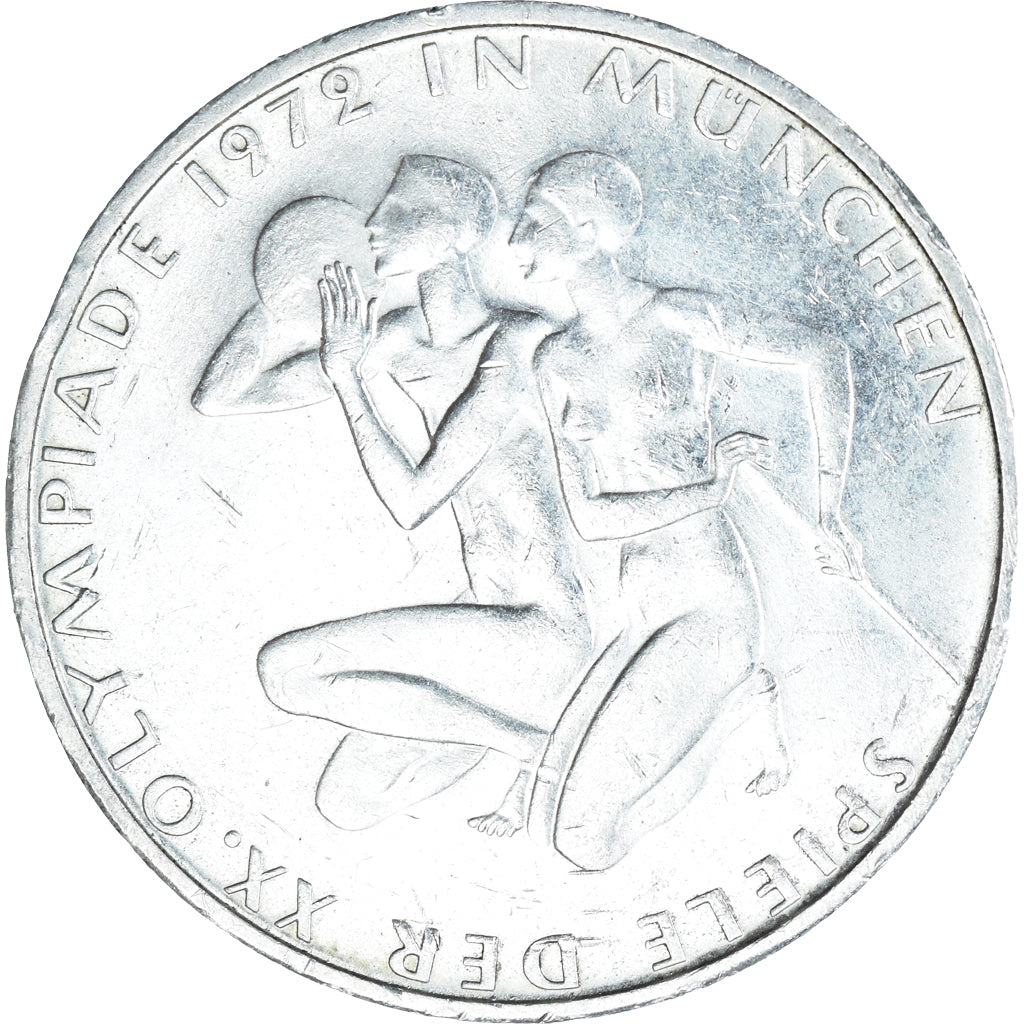 Coin, GERMANY - FEDERAL REPUBLIC, 10 Mark, 1972, Munich, EF(40-45), Silver