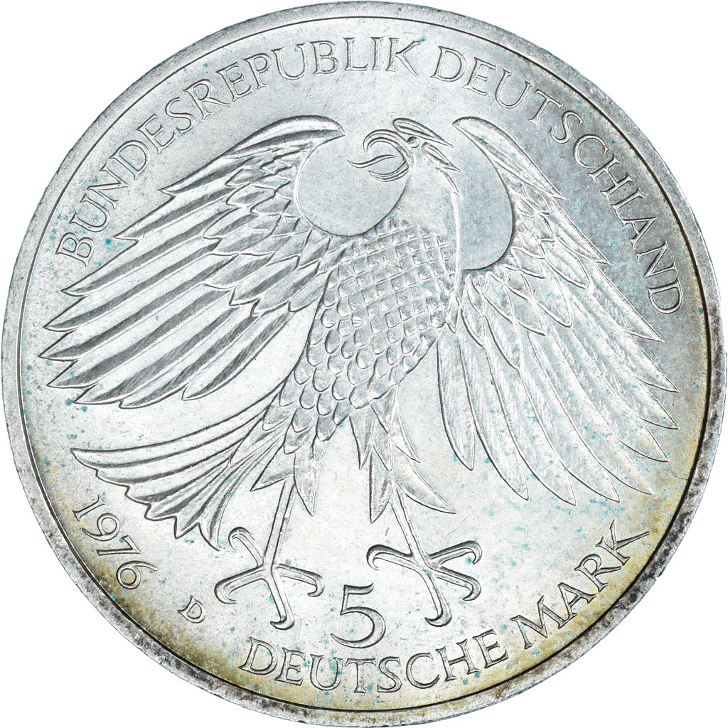 Coin, GERMANY - FEDERAL REPUBLIC, 5 Mark, 1976, Munich, Germany, EF(40-45)