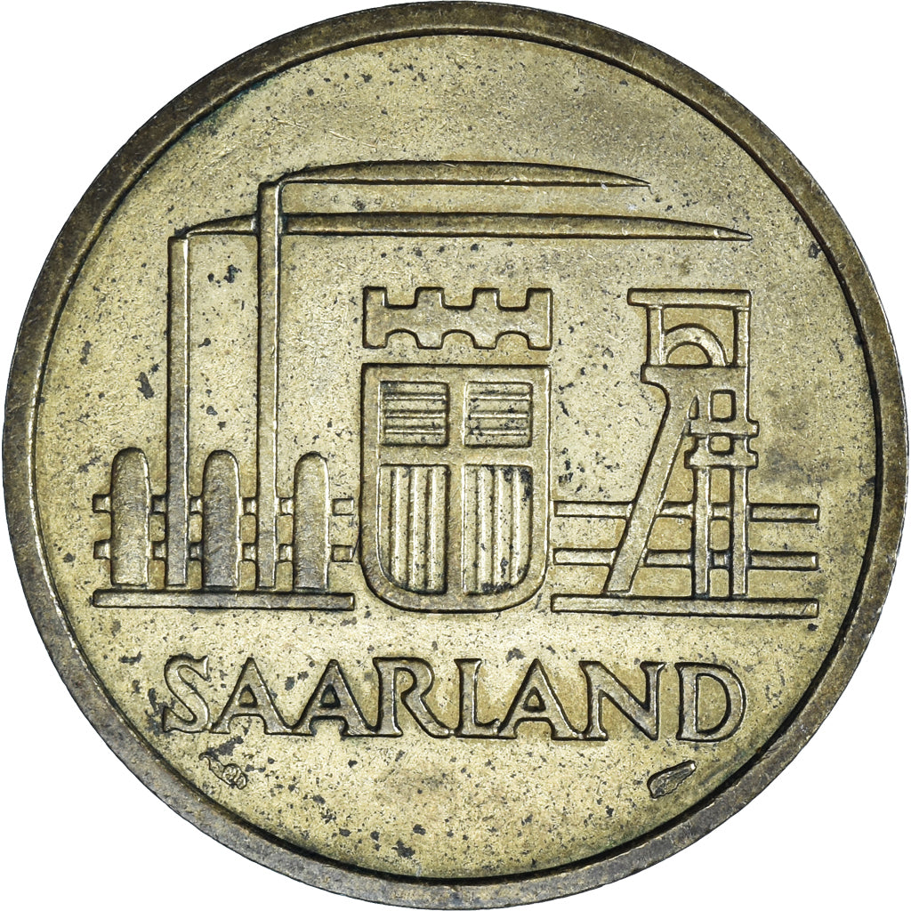 Münze, SAARLAND, 50 Franken, 1954, Paris, SS, Aluminum-Bronze, KM:3, Gadoury:3
