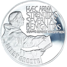 Coin, Netherlands, 25 Ecu, 1990, Beatrix Geert Groote,BE, MS(65-70), Silver