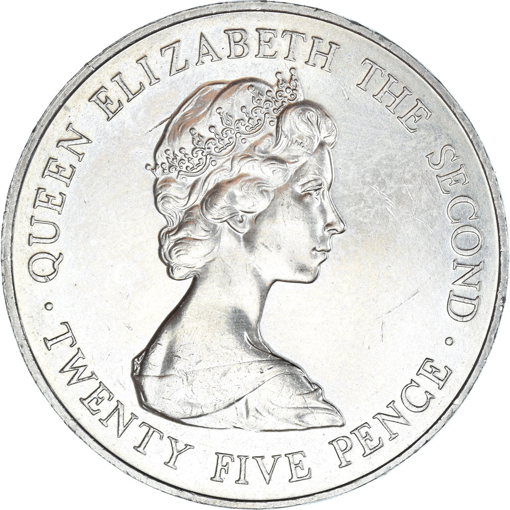 Moneta, Guernsey, Elizabeth II, 25 Pence, 1978, BB, Rame-nichel, KM:32
