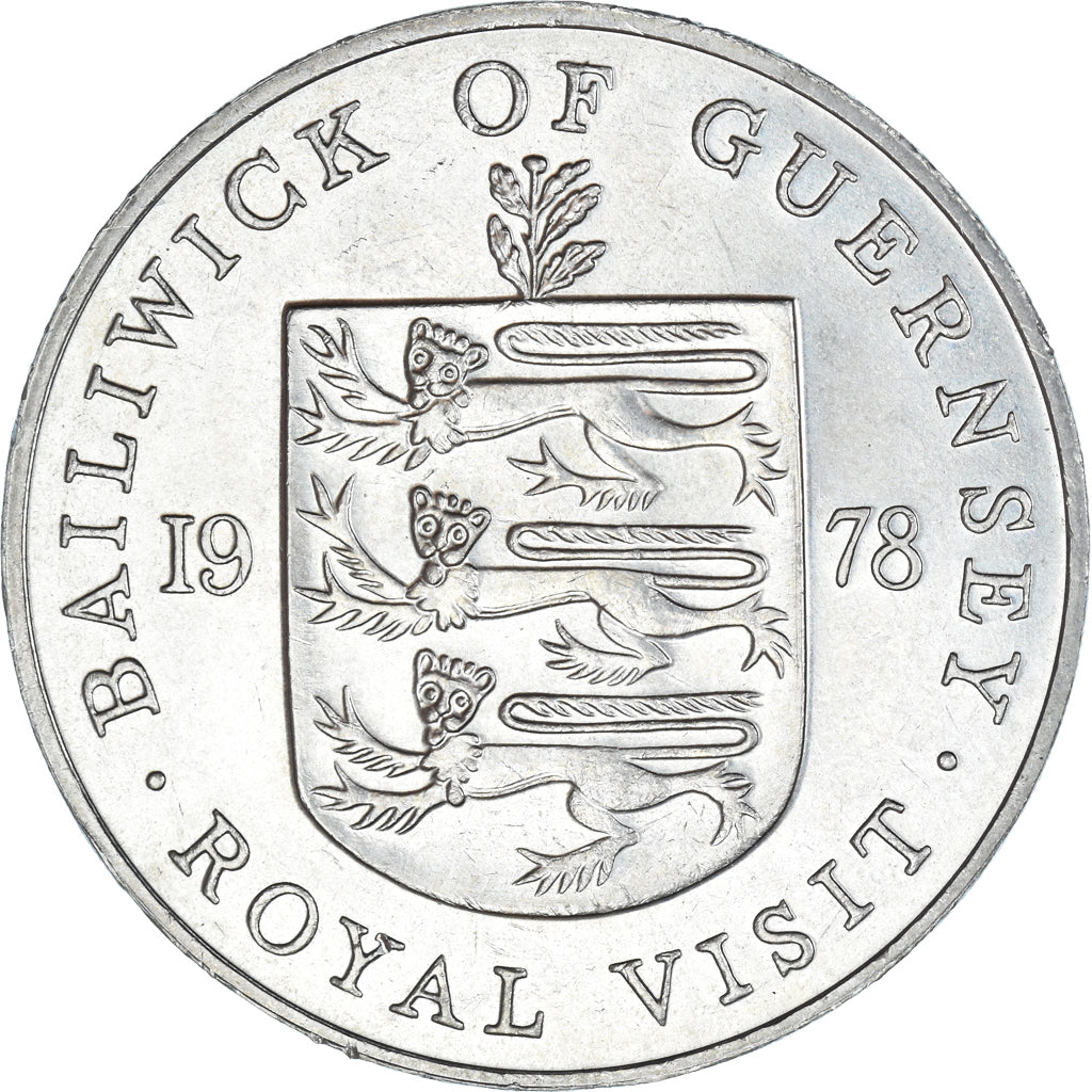 Moneta, Guernsey, Elizabeth II, 25 Pence, 1978, BB, Rame-nichel, KM:32