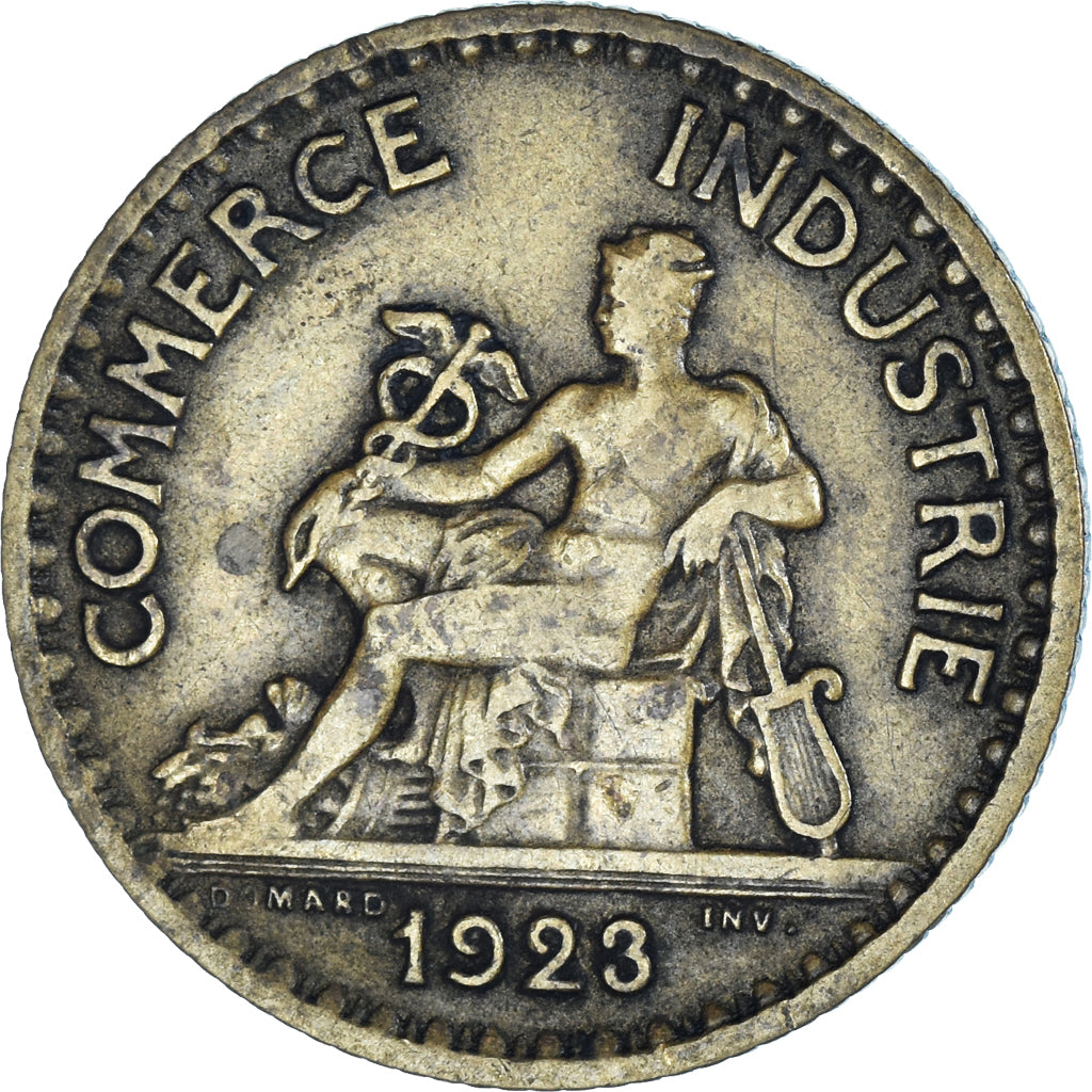 Moneda, Francia, Chambre de commerce, Franc, 1923, Paris, BC+, Aluminio -