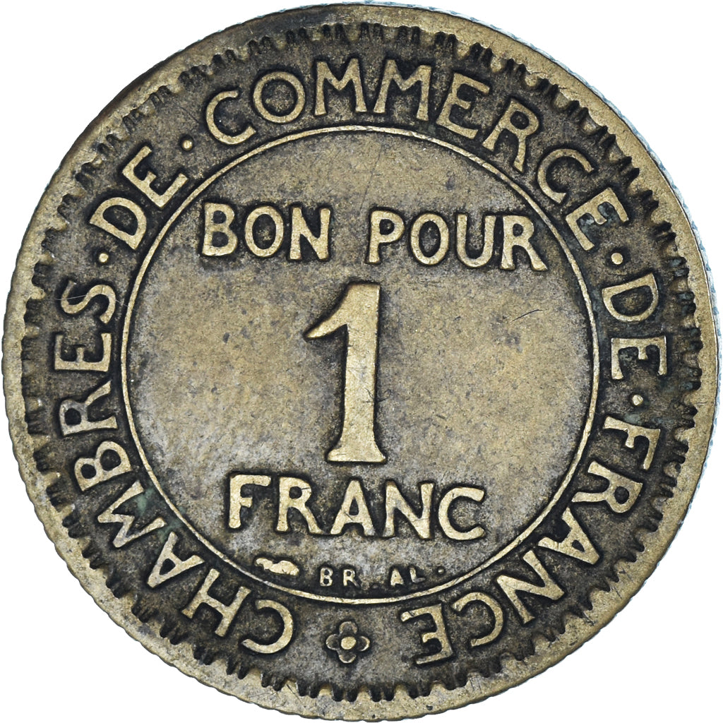 Moneta, Francja, Chambre de commerce, Franc, 1923, Paris, EF(40-45)
