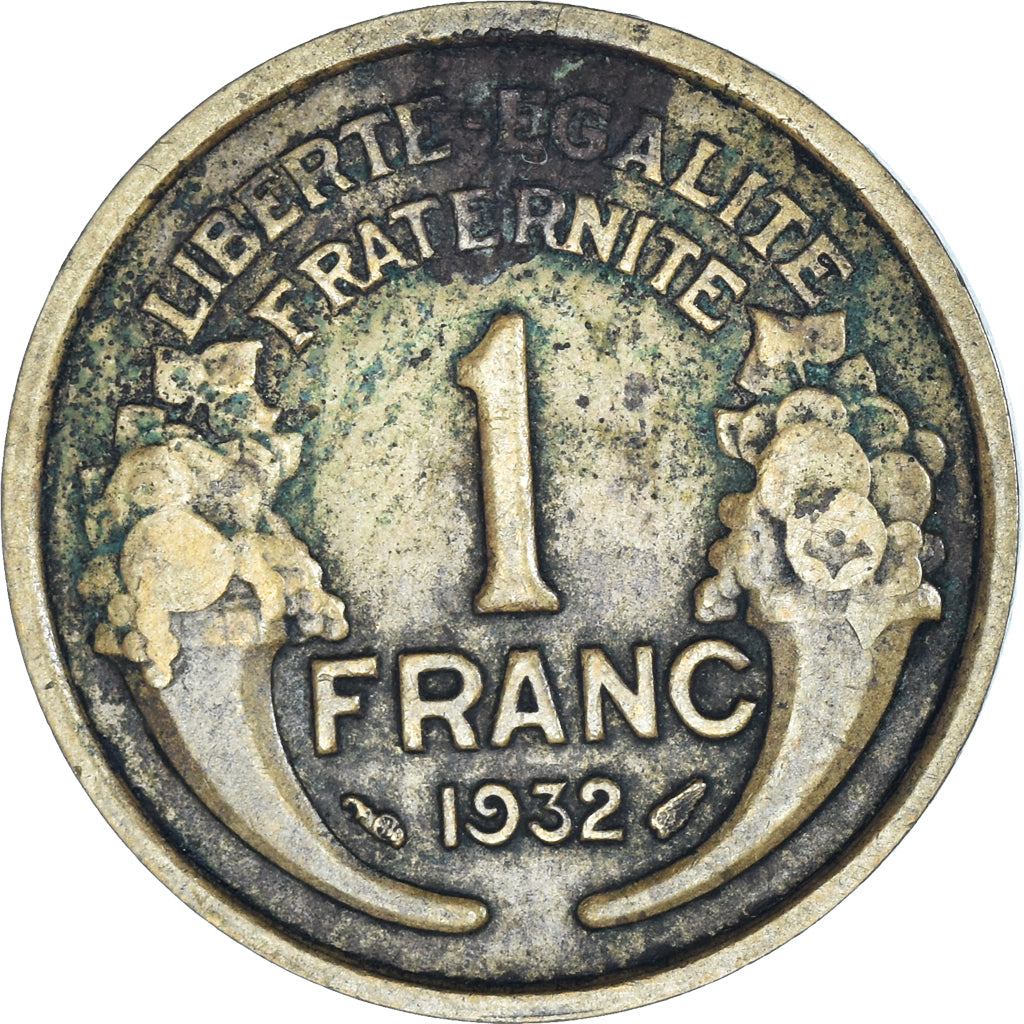 Moneta, Francja, Morlon, Franc, 1932, VF(20-25), Aluminium-Brąz, KM:885