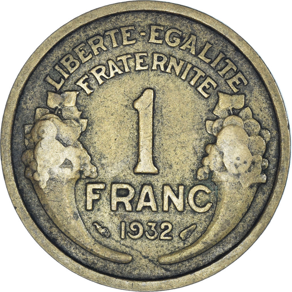 Münze, Frankreich, Morlon, Franc, 1932, S+, Aluminum-Bronze, KM:885