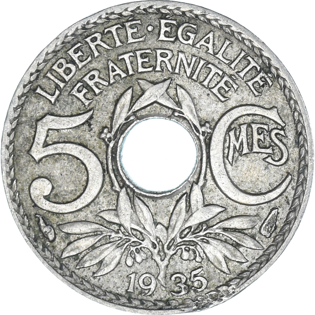 Monnaie, France, Lindauer, 5 Centimes, 1935, TB, Cupro-nickel, Gadoury:170