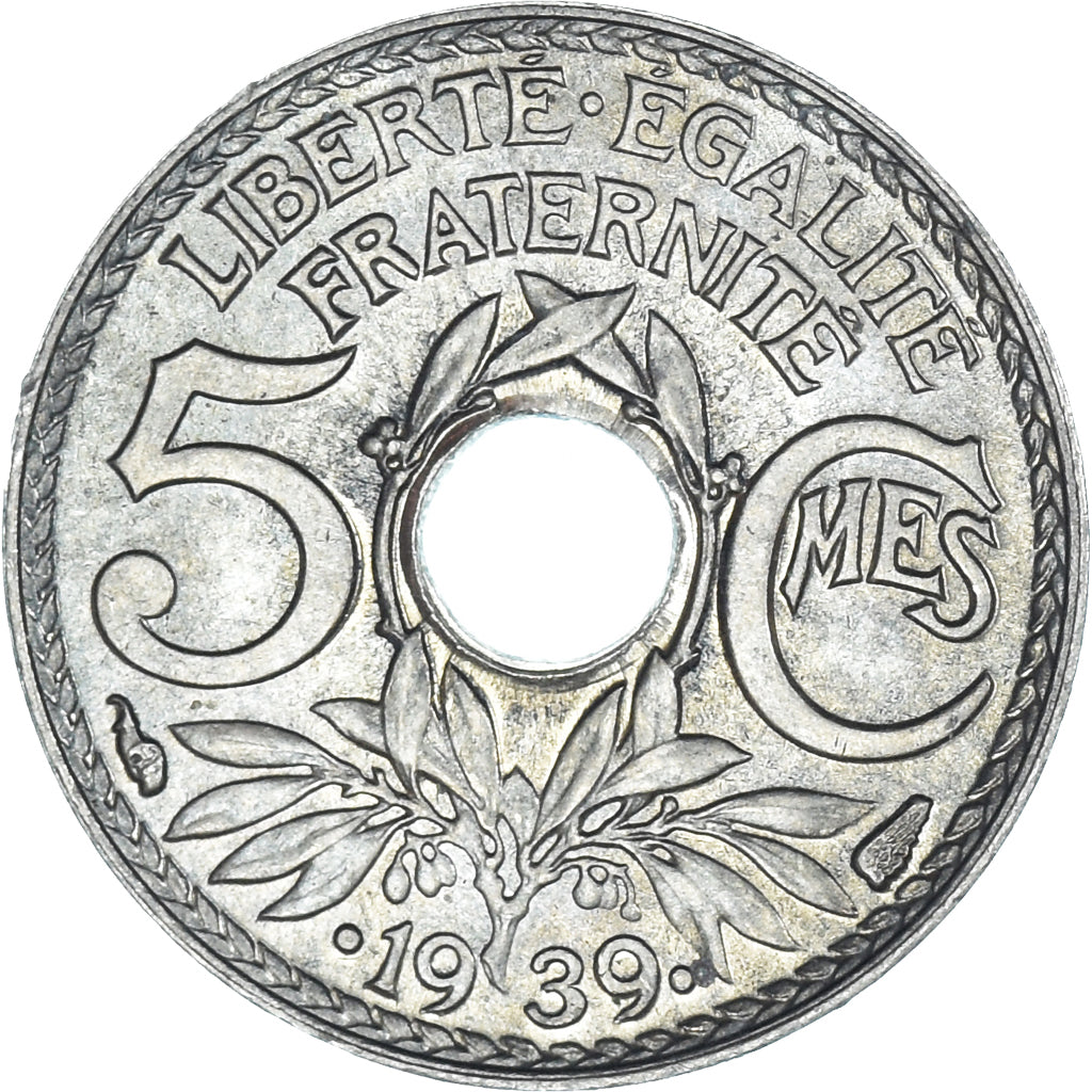 Coin, France, Lindauer, 5 Centimes, 1939, Paris, AU(55-58), Nickel-Bronze