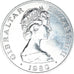 Coin, Gibraltar, Elizabeth II, Crown, 1980, 80th Birthday of Queen Mother.