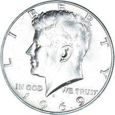 Coin, United States, Kennedy Half Dollar, Half Dollar, 1969, U.S. Mint, Denver