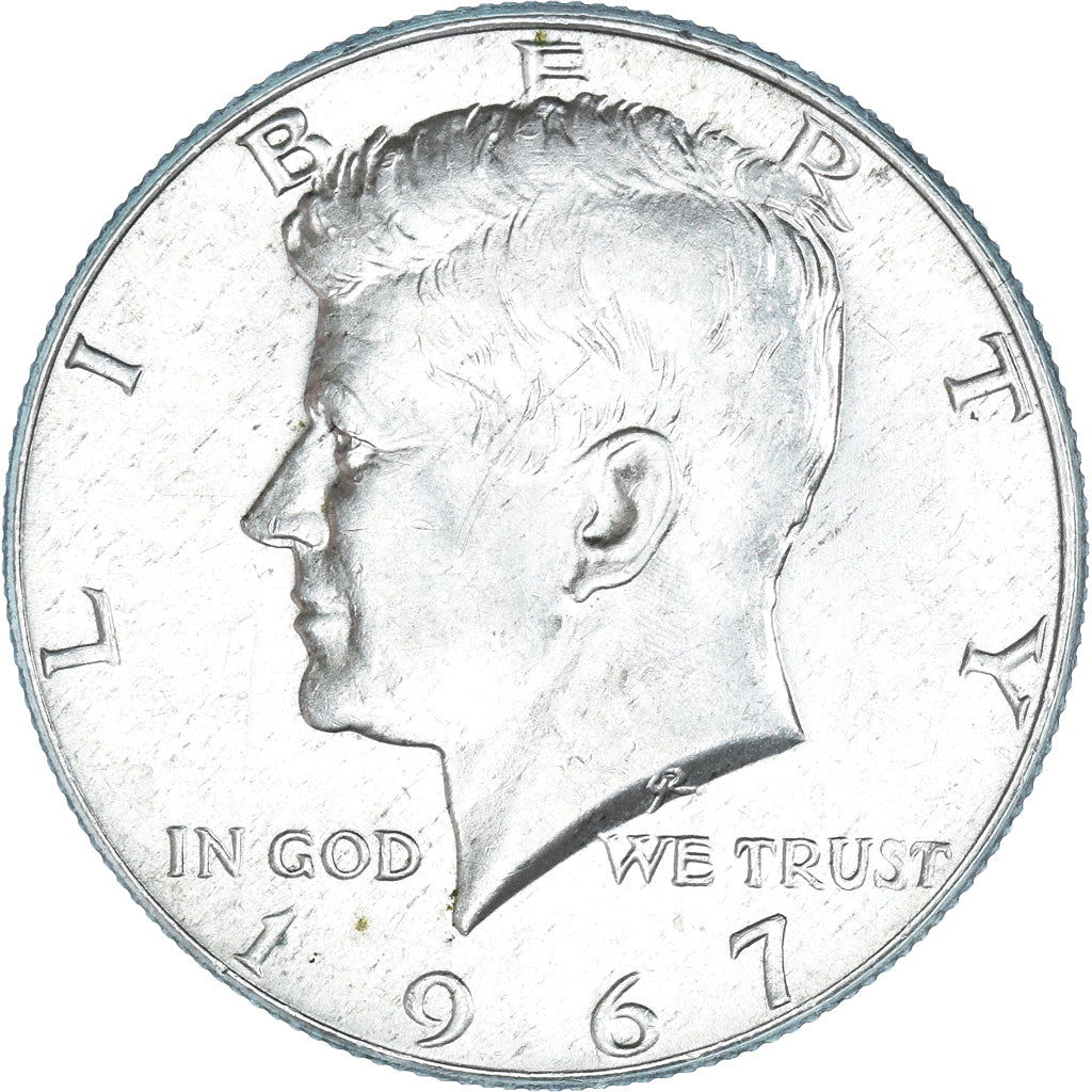 Coin, United States, Kennedy Half Dollar, Half Dollar, 1967, U.S. Mint