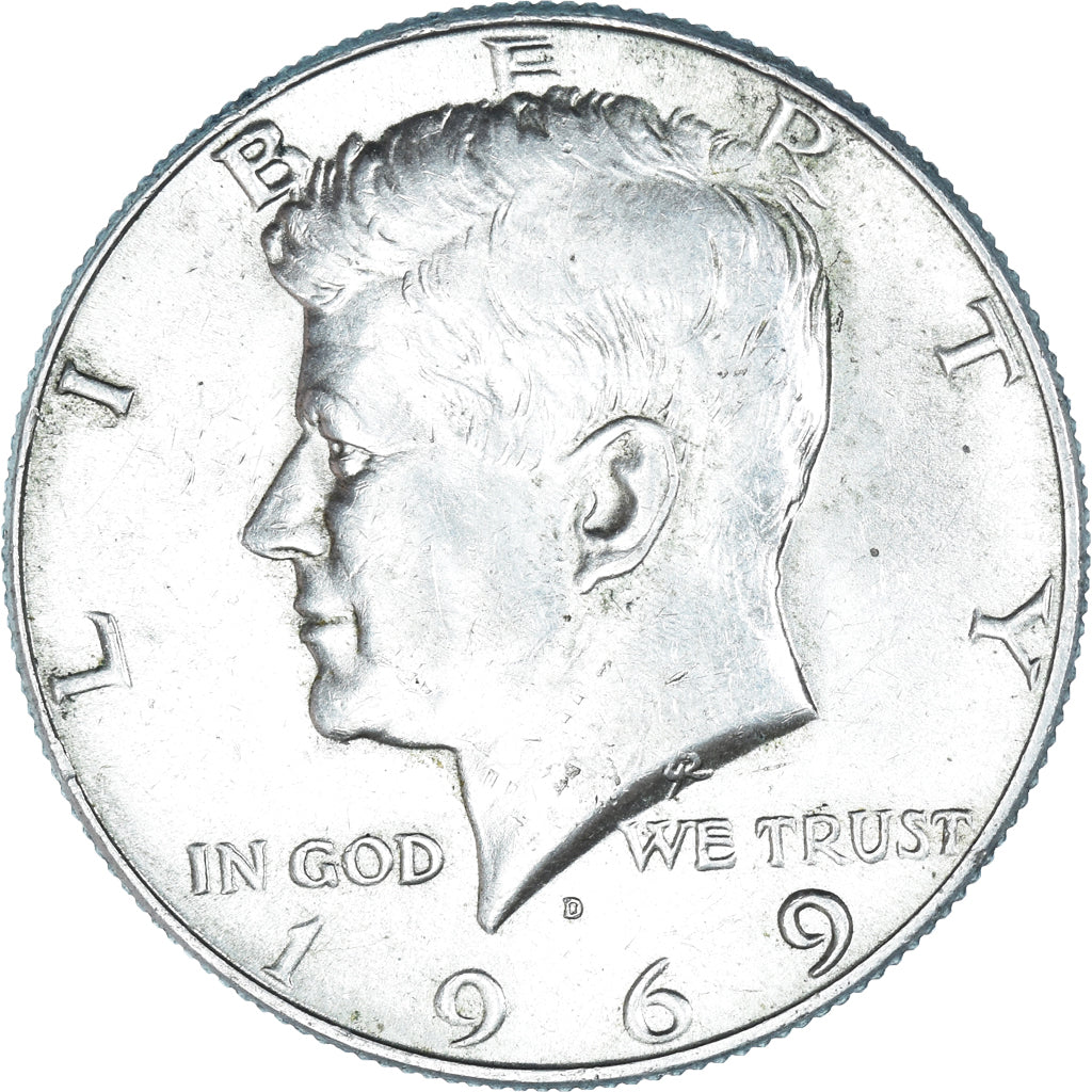 Coin, United States, Kennedy Half Dollar, Half Dollar, 1969, U.S. Mint, Denver