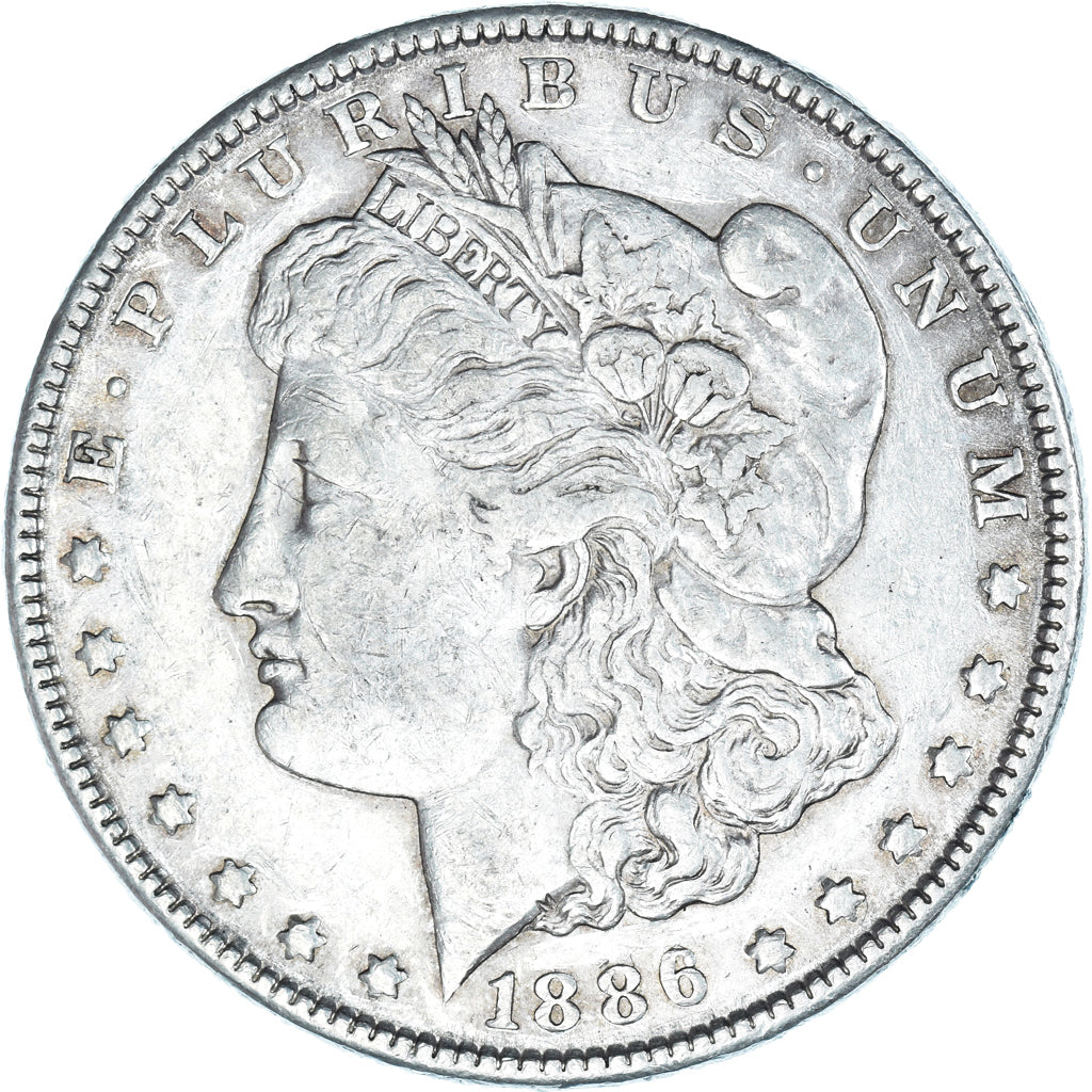 Moneta, USA, Morgan Dollar, Dollar, 1886, U.S. Mint, Philadelphia, EF(40-45)