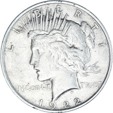 Moneda, Estados Unidos, Peace Dollar, Dollar, 1922, U.S. Mint, Philadelphia