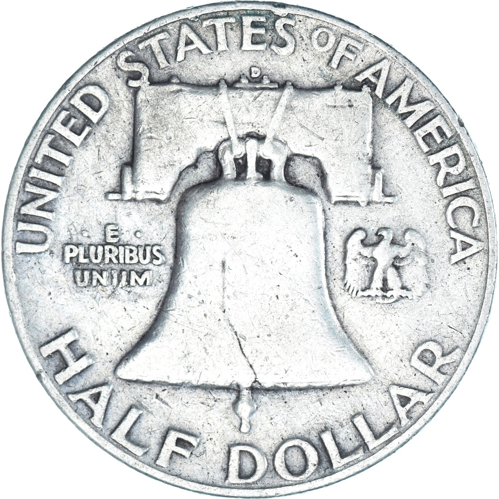 Coin, United States, Franklin Half Dollar, Half Dollar, 1953, U.S. Mint, Denver