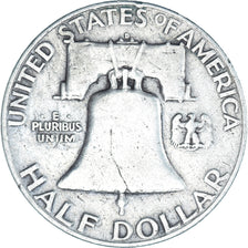 Coin, United States, Franklin Half Dollar, Half Dollar, 1953, U.S. Mint, Denver