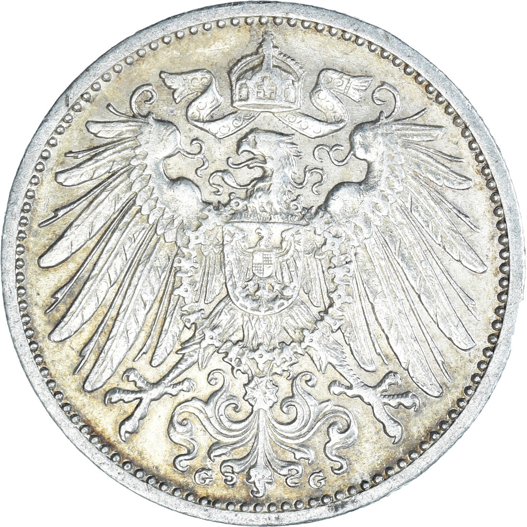 Moneda, ALEMANIA - IMPERIO, Wilhelm II, Mark, 1910, Karlsruhe, MBC, Plata, KM:14