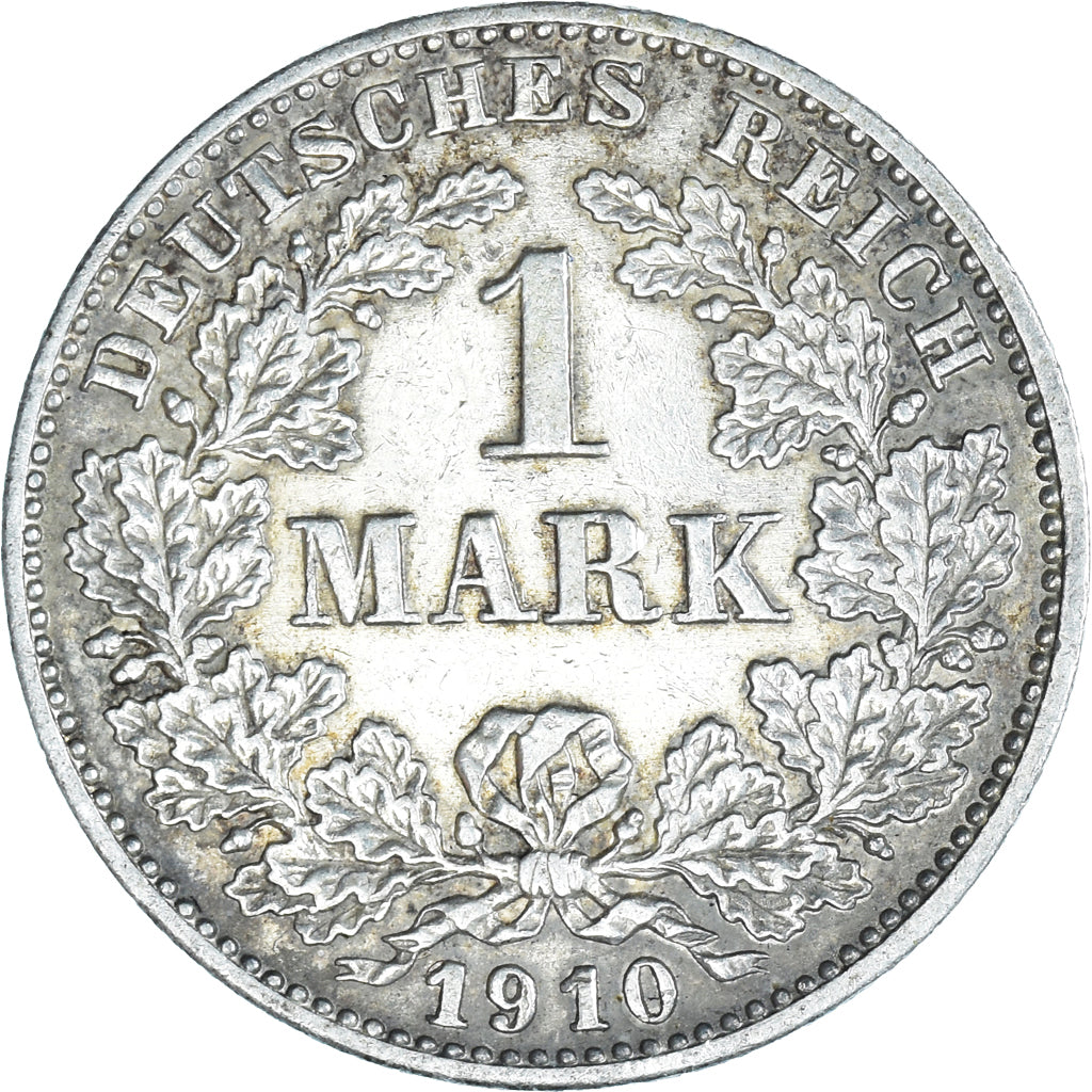 Moneda, ALEMANIA - IMPERIO, Wilhelm II, Mark, 1910, Karlsruhe, MBC, Plata, KM:14
