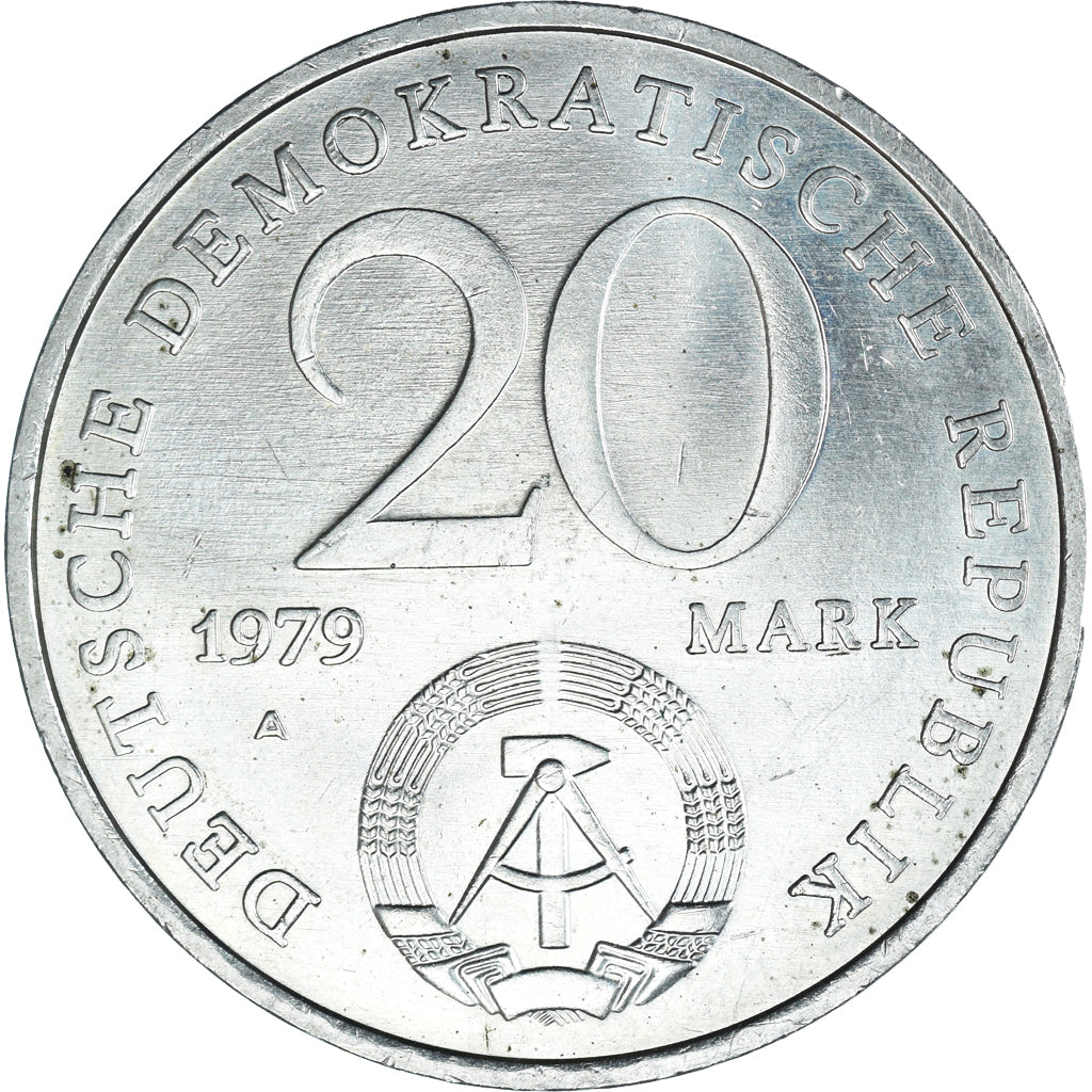 Monnaie, République démocratique allemande, 20 Mark, 1979, Berlin, TTB+