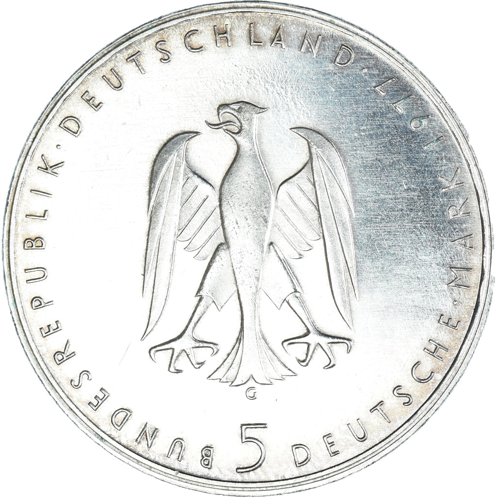 Coin, GERMANY - FEDERAL REPUBLIC, 5 Mark, 1977, Karlsruhe, Germany, BE