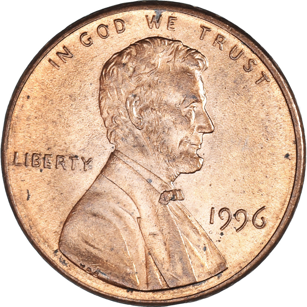 Moneda, Estados Unidos, Lincoln Cent, Cent, 1996, U.S. Mint, Philadelphia, MBC