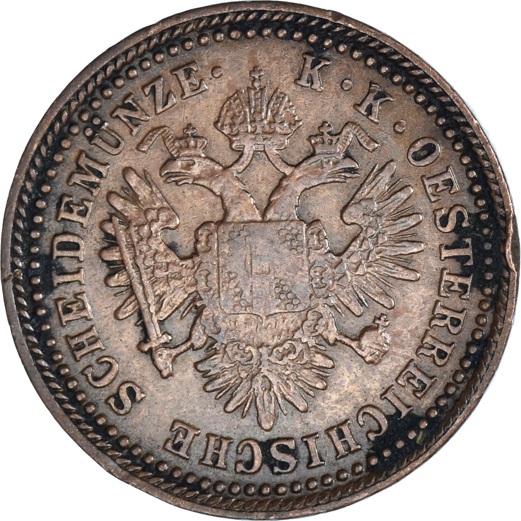 Coin, Austria, Franz Joseph I, Kreuzer, 1851, EF(40-45), Copper, KM:2185