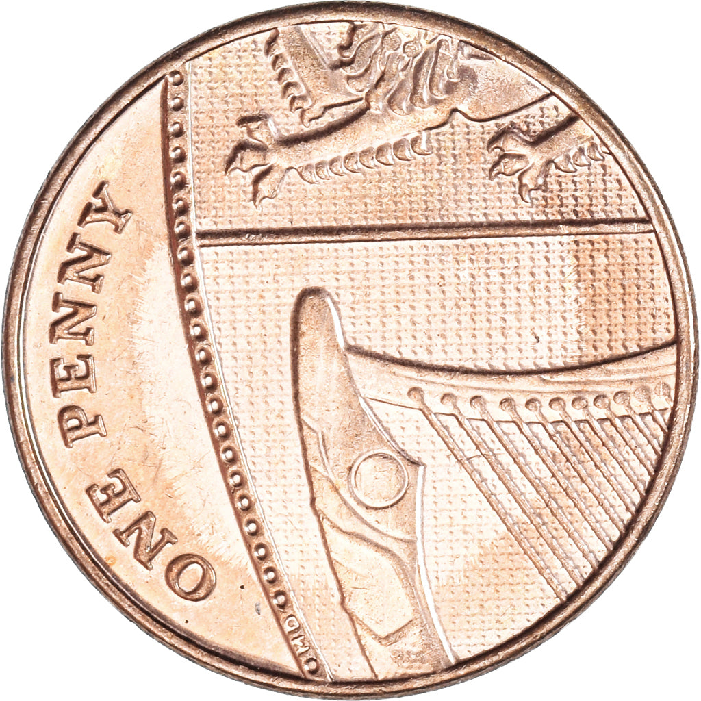 Monnaie, Grande-Bretagne, Elizabeth II, Penny, 2014, TTB+, Cuivre plaqué acier