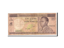 Banknote, Congo Democratic Republic, 1 Zaïre = 100 Makuta, 1967, 1967-01-02
