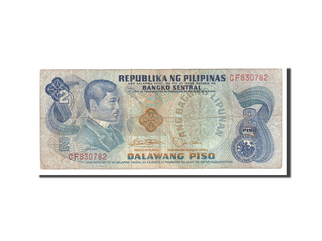 Philippines, 2 Piso, 1974, KM:159a, Undated, VF(20-25)