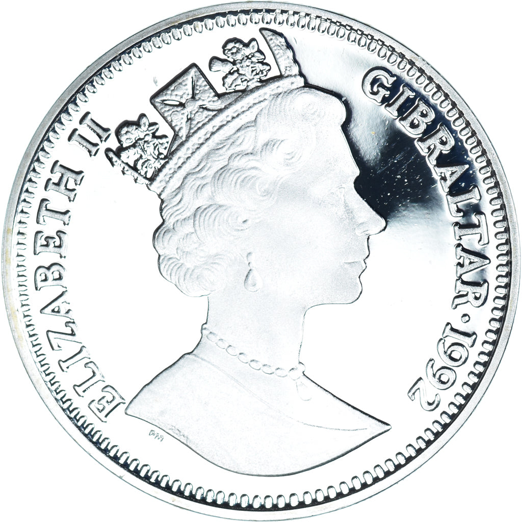 Coin, Gibraltar, Elizabeth II, 14 Ecus-10 Pounds, 1992, European Currency