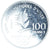 Moeda, França, 100 Francs, 1990, Alberville 92 be, MS(65-70), Prata, KM:981