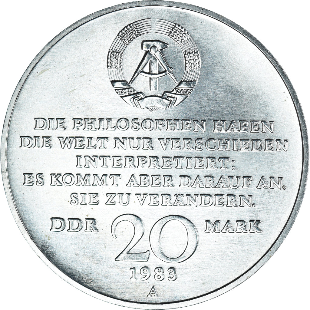 Moneta, REPUBBLICA DEMOCRATICA TEDESCA, 20 Mark, 1983, Berlin, SPL, Rame-nichel