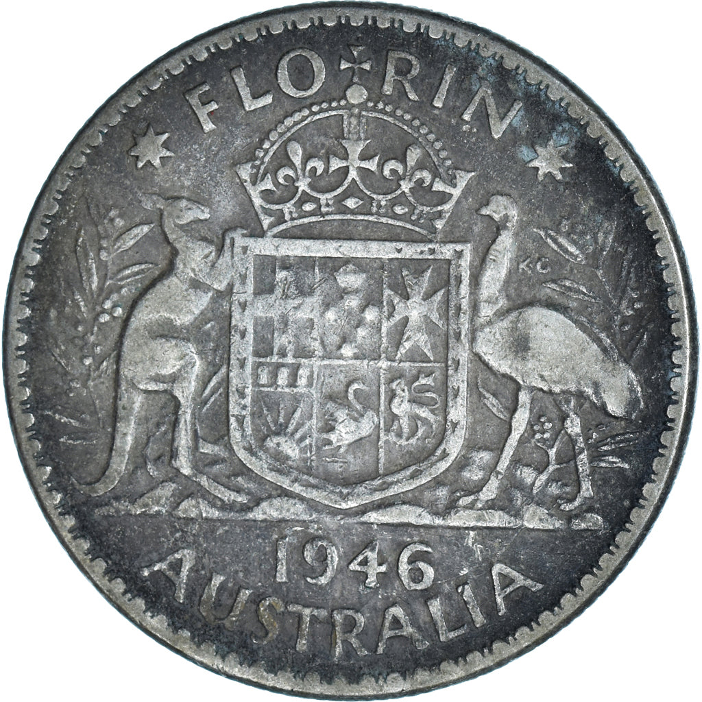 Moneta, Australia, George VI, Florin, 1946, Melbourne, BB, Argento, KM:40a