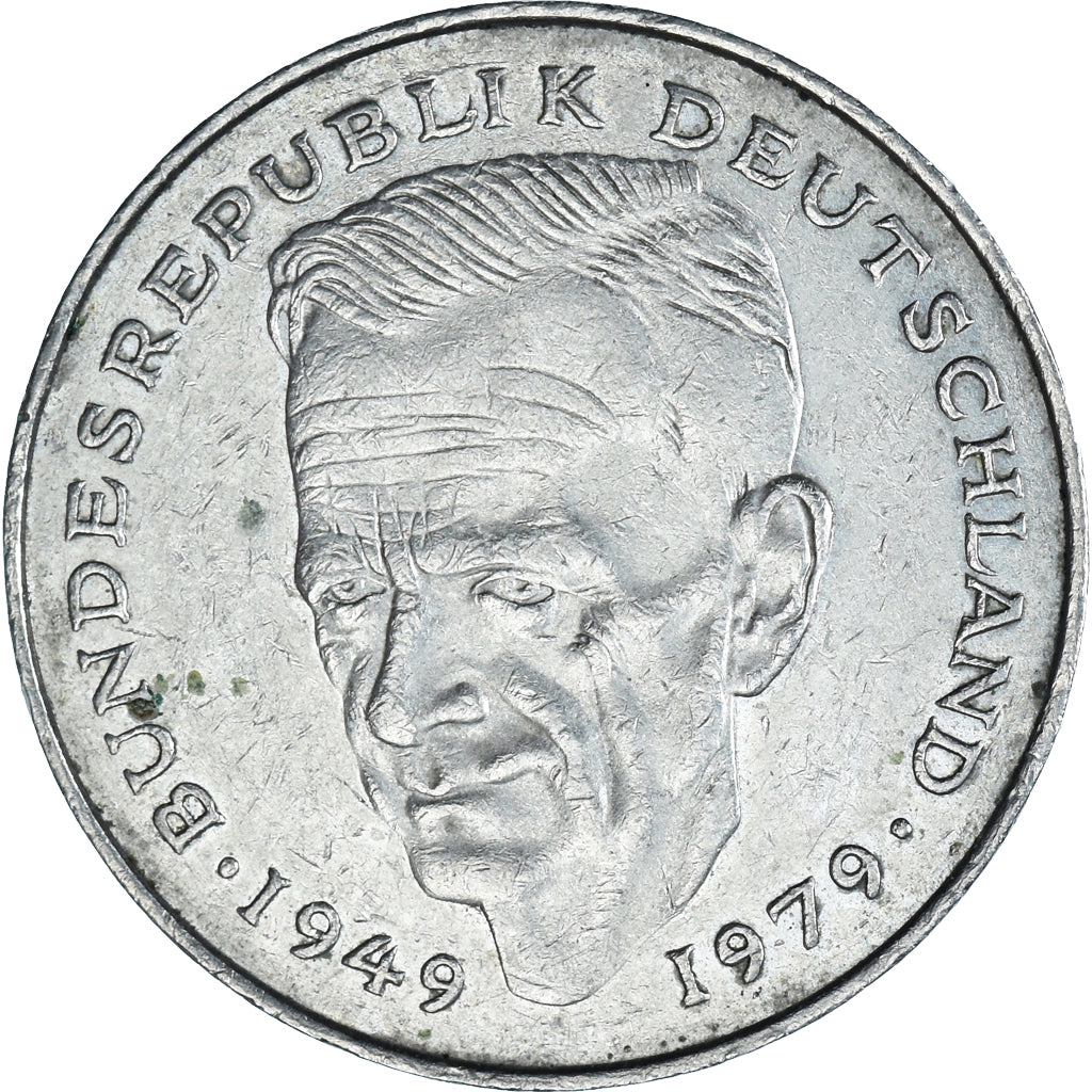Coin, GERMANY - FEDERAL REPUBLIC, 2 Mark, 1980, Hambourg, EF(40-45)